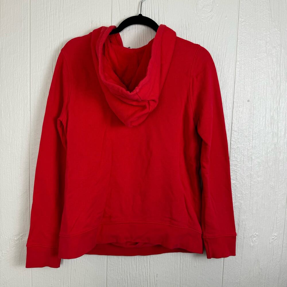 Adidas Women’s Coral Colored Logo Pullover Hoodie Sweatshirt Size Small Cotton - Picture 7 of 9